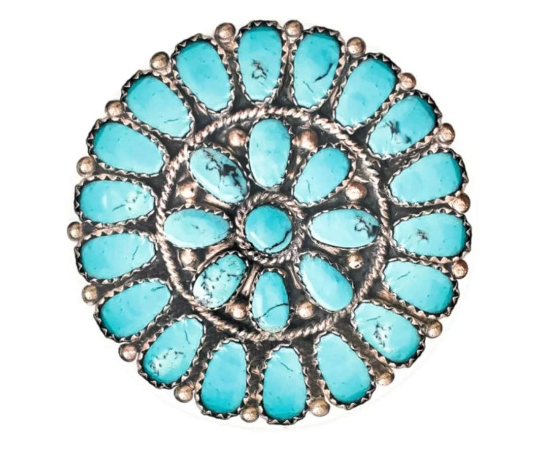 Turquoise cluster paper DINNER PLATES   Set of 8