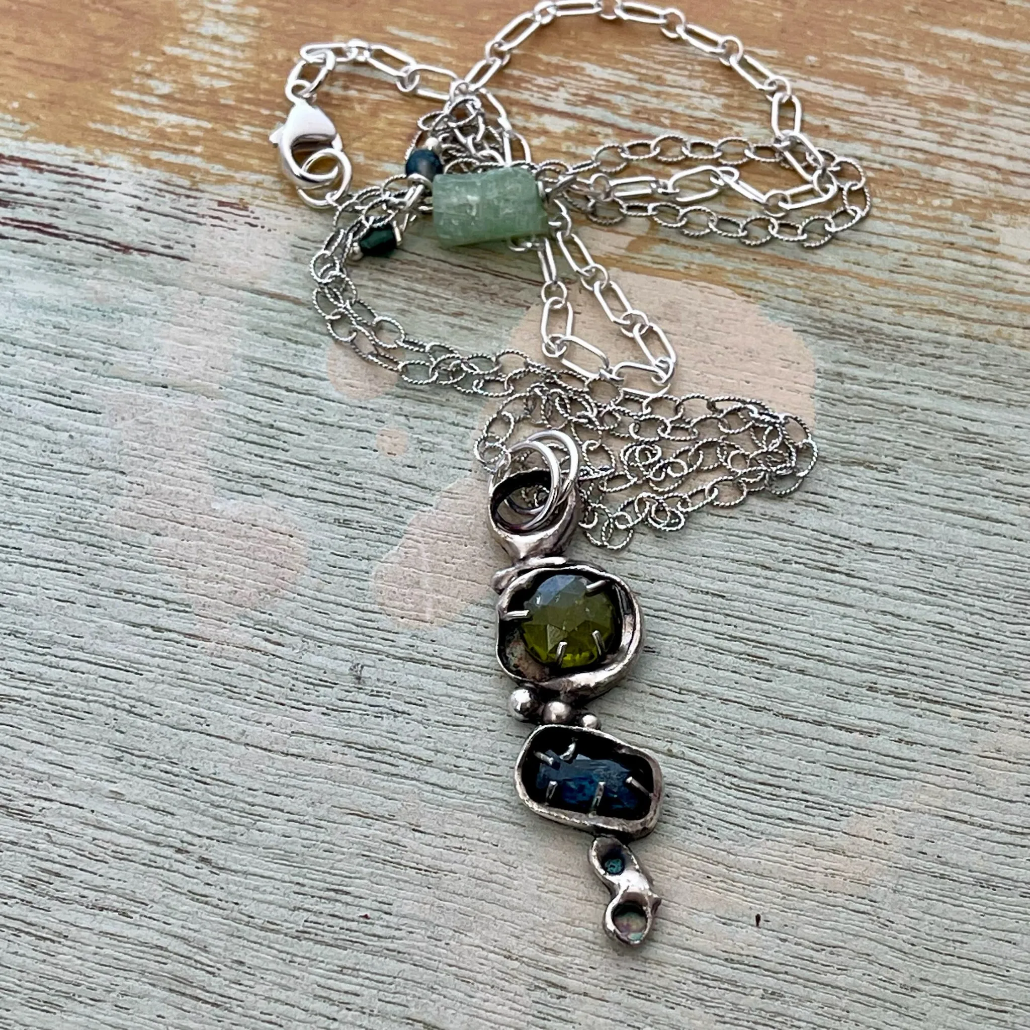 Vesuvianite & Kyanite Necklace