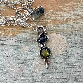 Vesuvianite & Kyanite Necklace