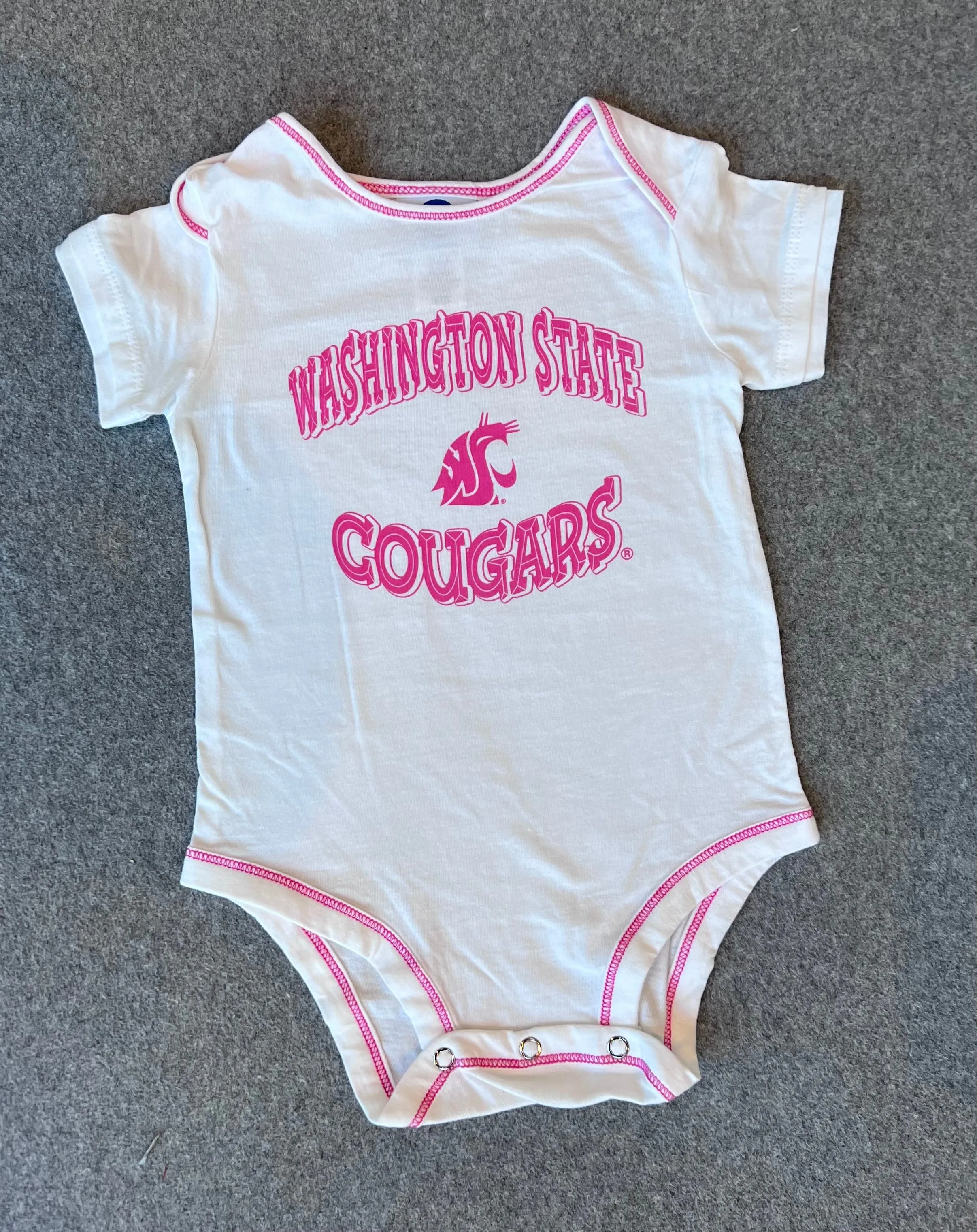 White WSU Baby Onesie