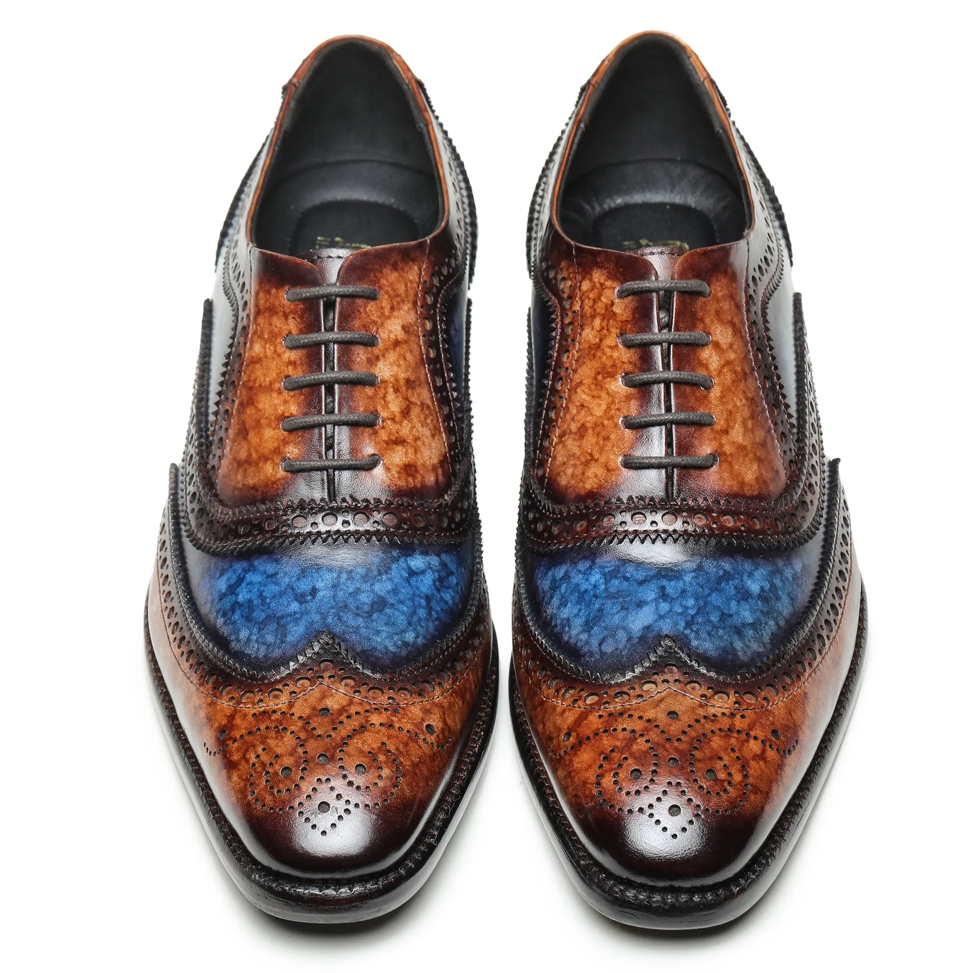 Wingtip Brogue Oxford- Brown & Blue