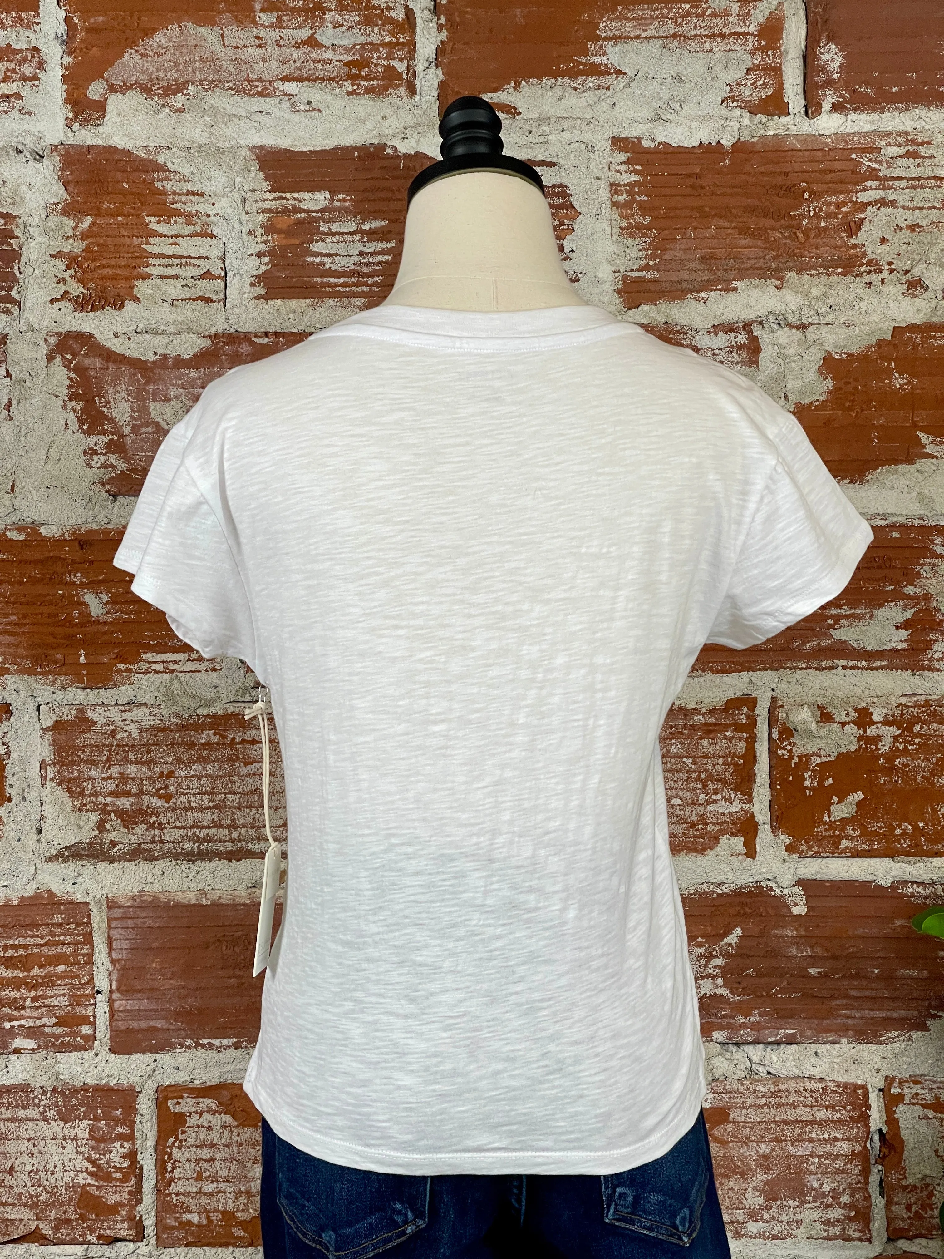 Z Supply Modern V-Neck Tee in White