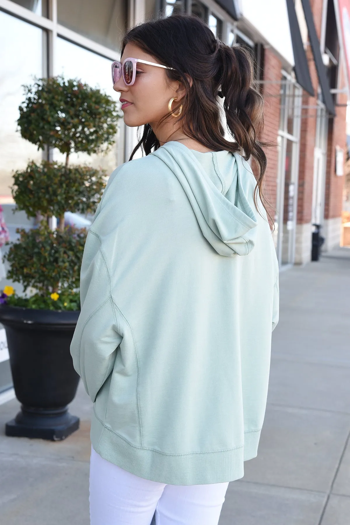 Z SUPPLY THE WEEKENDER HOODIE -SEAGLASS